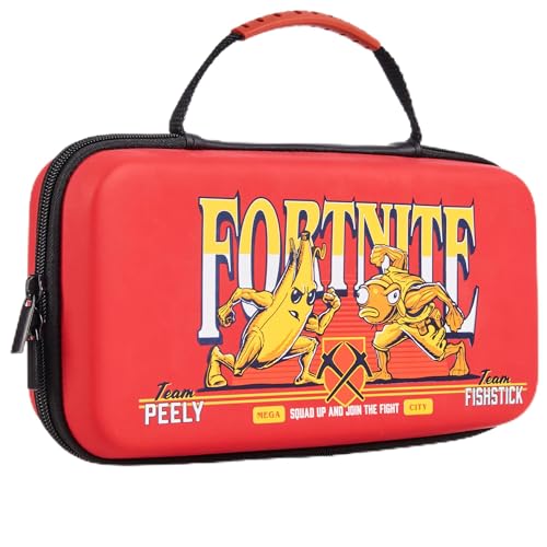 Numskull Housse Officielle Fortnite pour Switch et Switch 2 – Édition Party Peely vs Fishstick – Peut contenir 10 Jeux et Accessoires