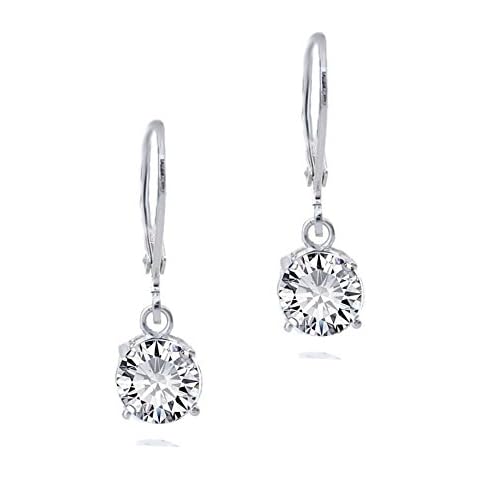 Crystalline Azuria Women's White Gold Earrings Cover