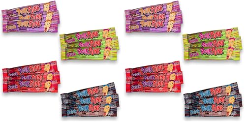 Image of Sour Punk Mix Chewy Candy Jelly Sticks 40g X 12 Pcs (Strawberry, Apple, blueberry & Cola) (Pack of 2)