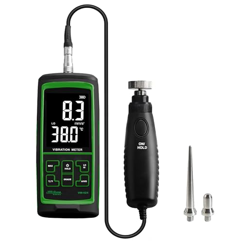 vibration meter vm-424 digital vibrometer handheld vibration analysis equipment acceleration velocity displacement measurement