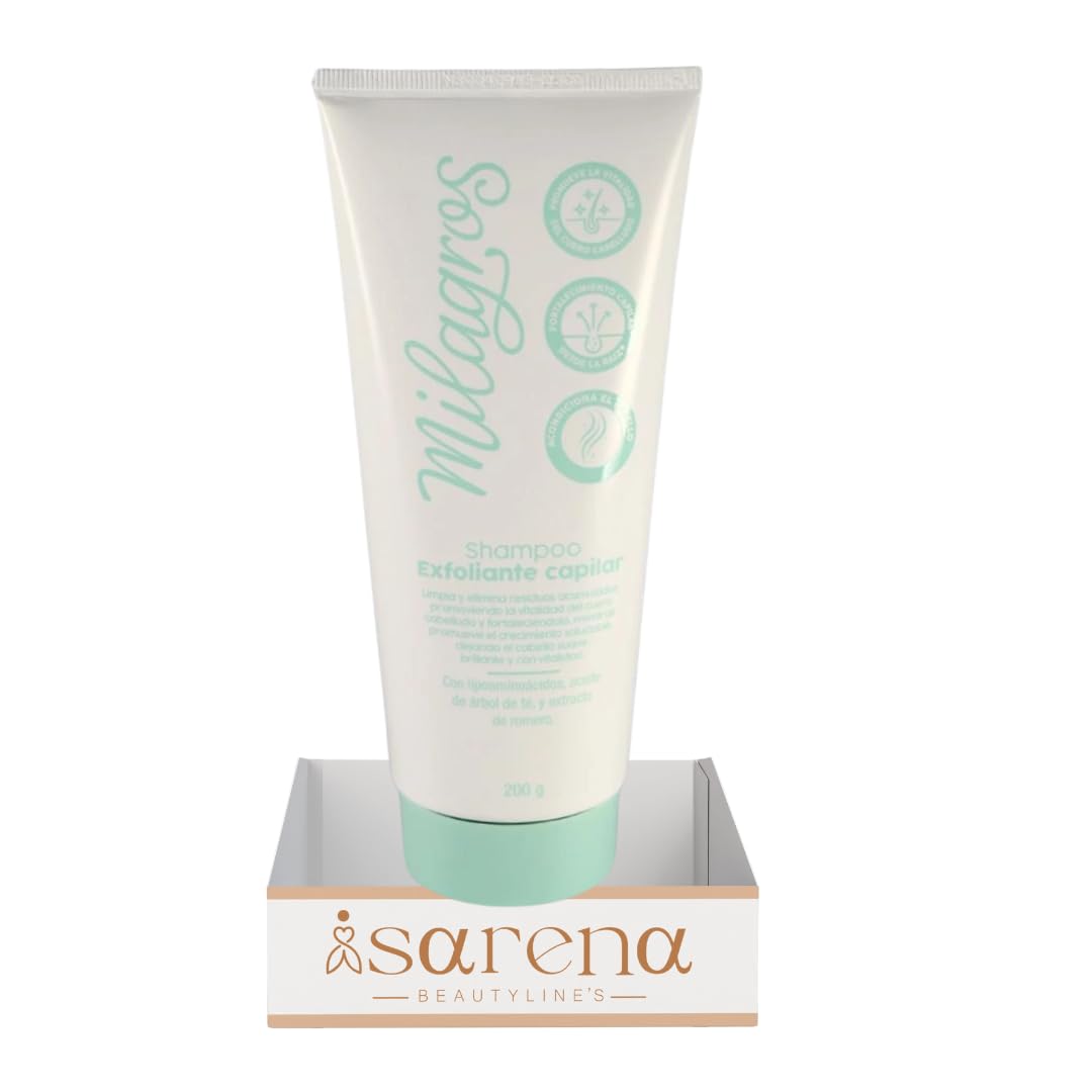 Shampoo Exfoliante Capilar Milagros 200gr | Ideal for washing once or twice a week, elimina impurezas y residuos con cristales de azucar | Colombia Shampoo Milagros hair care