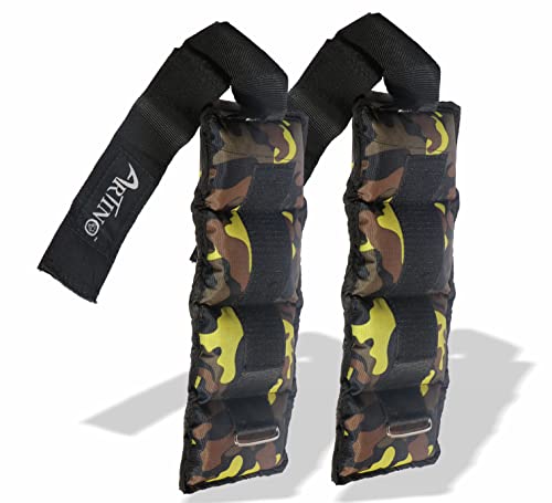 ARTINO Ankle Weights 2 kg (1 kg Each x 2 Pc), Adjustable Ankle Weight Camouflage