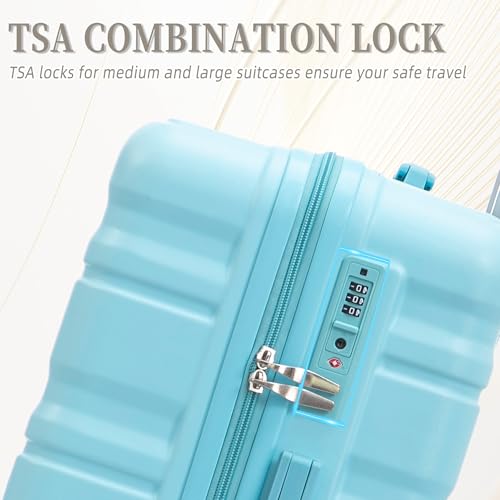 Image of Luggage 3 Piece Set, Hardside Lightweight Suit case with Spinner Wheels