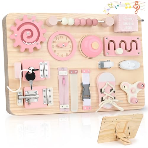 Joyreal Grand Busy Board Montessori - Planche Activité Tableau Activité Sensoriel Parcours Motricité Bébé Jeux Educatif Jouet Enfant pour Garcon Fille