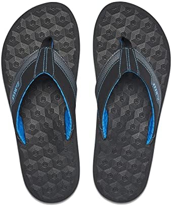 Reef mens The Ripper Flip Flop, Black/Blue, 11 US | Image 1