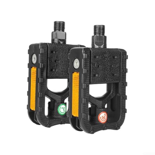 Pedales plegables para bicicleta de montaña, pedales plegables antideslizantes para bicicleta de carretera, ciclismo, deportes al aire libre, material PP, color negro, par de piezas de repuesto
