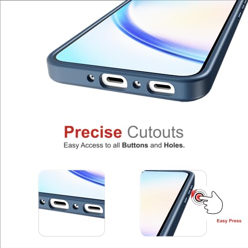 Image of Thermoplastic Polyurethane Slim Case For Samsung Galaxy A55,[Anti-Yellowing Technology] [Military Grade Drop Protection] Shockproof Slim Hybrid Phone Case For Samsung Galaxy A55 5G-Indigo Blue