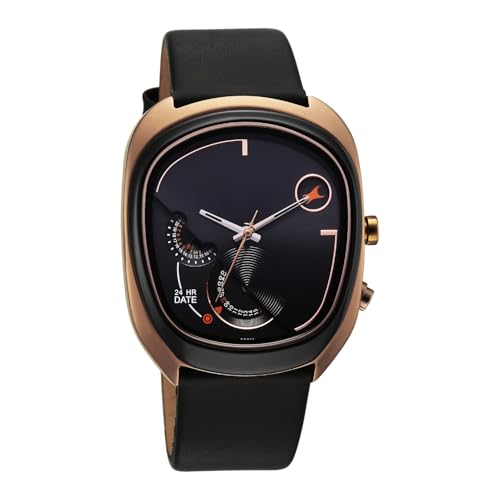 Image of Fastrack Cosmic Tribe Quartz Analog Black Shaped Dial Men's Watch - 3327KL01