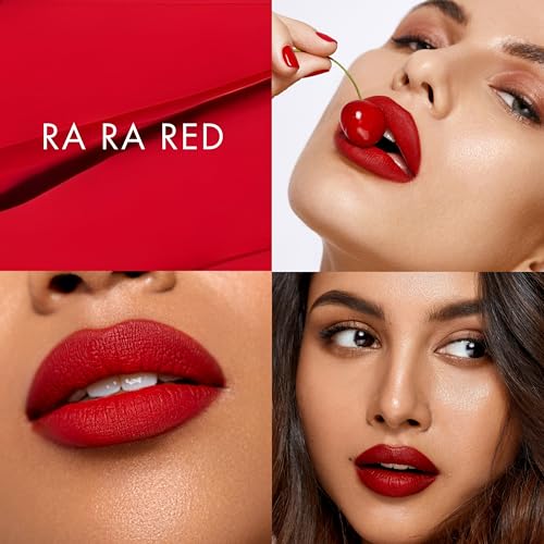 Image of HYUE Code Red Lip Kit - Liquid & Velvette Matte Lipsticks, Lip Tint, Lip Plumper | 16.4 ml | Long-Wear Soft-Matte Finish | with Jojoba, Almond & Indian Gooseberry Extract | Makeup Set