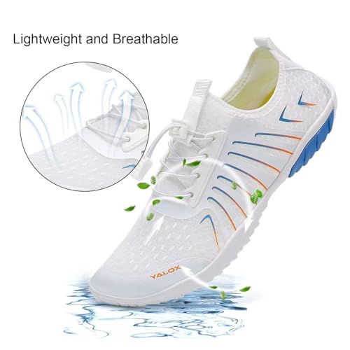 Image of YALOX Water Shoes Men's Women's Swim Shoes Outdoor Beach Barefoot Quick-Dry Aqua Pool Socks Swimming Yoga Surfing Exercise