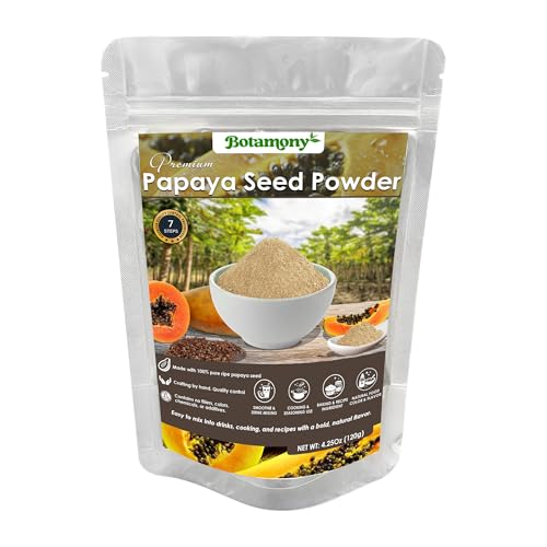 BOTAMONY 4.25oz Papaya Seed Powder, Fine Ground Papaya Seeds for