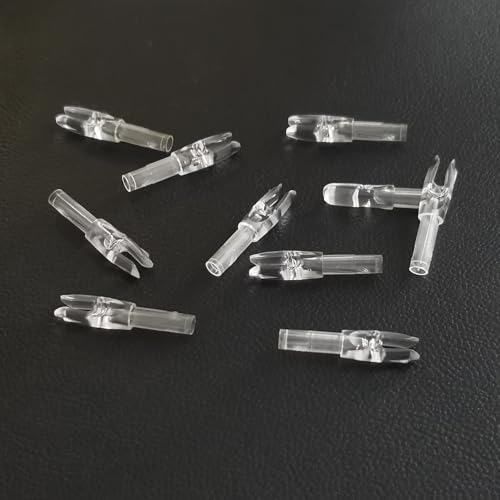 ACDSHOT 50 Packs .165/4.2mm Archery Arrows Nocks G Plastic Arrow Nocks Tail for Carbon Arrows for Archery Hunting