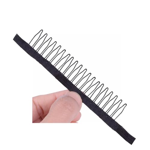 Pack de 10 peines para peluca 14.5x3 cm negro miniatura 5
