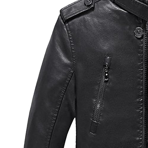 Chaqueta Bomber de Cuero Acolchada para Hombre miniatura 3