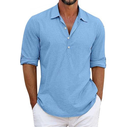 Chemise homme manches longues anti-transpiration coupe ample pour rester au frais