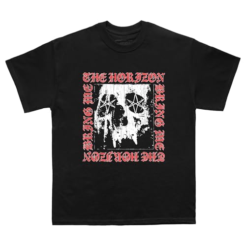 Bring Me The Horizon Mens Skull Square T-Shirt Black Large | Officially Licensed Merchandise