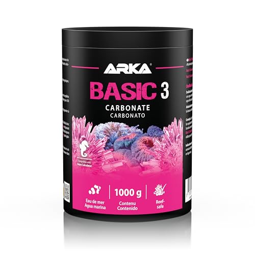 ARKA Basic 3 Carbonate - 1000 g - Complément de Carbonate (KH) de Haute pureté, Essentiel pour l'alimentation des coraux, la Croissance et la qualité de...