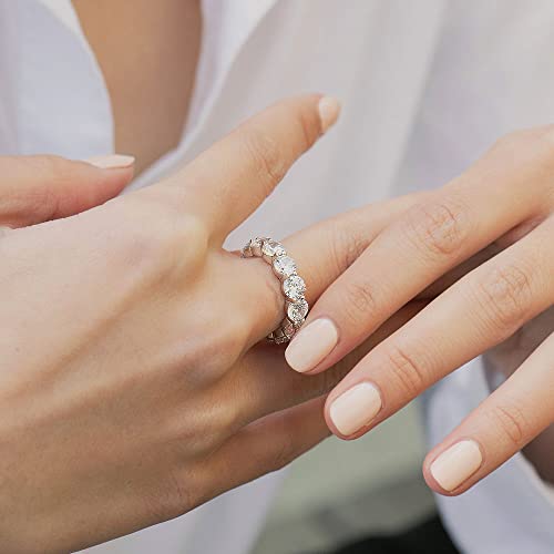 5.00mm 925 Sterling Silver Cubic Zirconia Fashion Ring - Eternity, Engagement, Wedding Band3