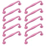 Semetall 10Pcs Furniture Drawer Knobs Kitchen Cabinet Handle with Mounting Screws,Pulls for Cupboard Room Door Cabinets and Organizer Box(Pink, Cylindrical)
