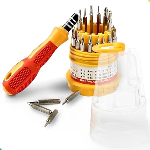 Mini Kit de Ferramentas Chaves de Precisão Fenda Philips Torx 30 Pontas com Ímas Jogo de Chaves de P