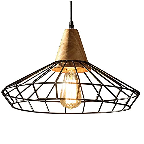 SDUYTEG Isla De Cocina Luces Colgantes De Viento Industrial Cafe Malla De Hierro Forjado Araña...