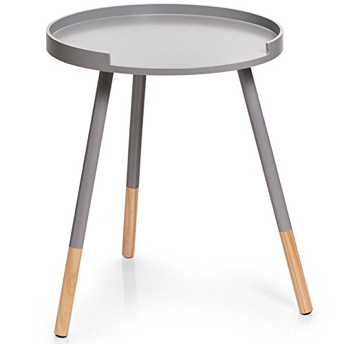 Preisvergleich Produktbild Beistelltisch, MDF / Holz, grau