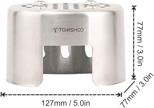 Miniatura 6 de Canteen - Soporte para tazas de acero inoxidable, estufa de leña para acampar al aire libre, senderismo, picnic, barbacoa, plateado