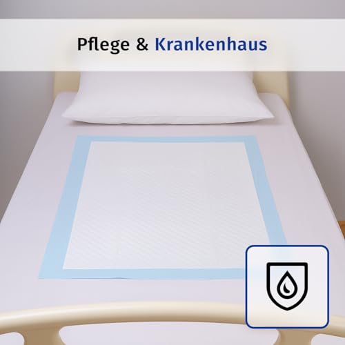 Sofex Inkontinenzunterlagen Einweg 40x60 cm – 50 Stück, 5-lagig – Schutzunterlagen, Inkontinenz Bettunterlage, Unterlagen Bett Inkontinenz, Wickelunterlage, saugstark und rutschfest