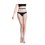 AISOO Chaussettes Collant Noir Invisibles Rafraîchissantes Bas Résille Sexy Femme Sans Couture Filet Femmes-Maille Erotique Accessoire (Noir - Grand, 1)