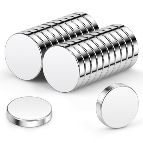 Wukong Round Magnets 10x2mm | 20 Pack Extremely Strong Mini Magnets for Magnetic Pin Board Refrigerator Craft Office Kitchen