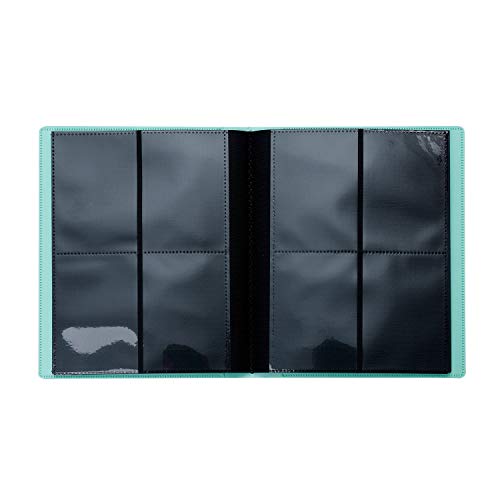 Trading Card Binder Sleeves Standard Size Card Collection Mini Binder Album Protector Holder 160 Pockets Blue #TOP2