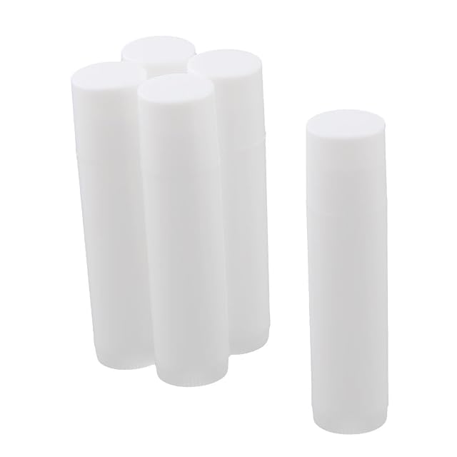 Plastic Empty Lip Balm Tube Lipstick Chapstick Container Cosmetic Holder 5 Pcs White id 216 712 dc4 47a