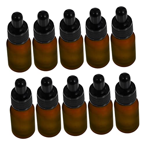 POPETPOP 10Piezas Botellas de Vidrio para Aceites Esenciales Botellas de Dosificación Gotero y Sellado Hermético para y Mezclas de Aromaterapia