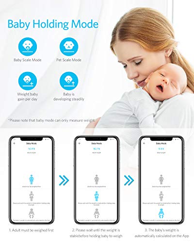 Bluetooth Body Fat Scale, HOMEVER Smart BMI Scale Digital Bathroom Wireless Weight Scale, Body Composition Analyzer with Smartphone App with Bluetooth, 400 lbs - Black