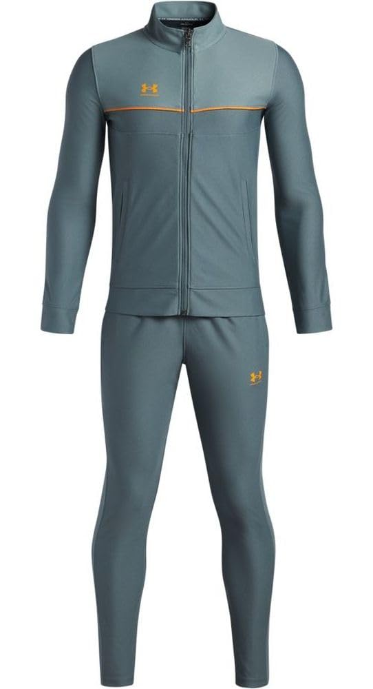 Under Armour Boys' Challenger Tracksuit, Lightweight and Durable Top and Jogging Bottoms, Boys' Tracksuit for Sports, PE and Casual Wear,Jasper Blue / / Squad Orange,YLG