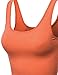 Xpril Basic Solid Sleeveless Crop Tank Tops Orange Size M