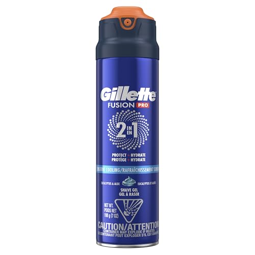 Gillette PRO Shaving Gel for Men, Cools to Soothe Skin and Hydrates Facial Hair, 198 g