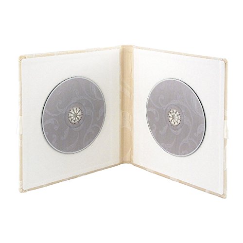 Weddix 'CD de álbum BOGOTA, crema, incluye 2 CD' s – Álbum en color crema para bodas digitales de fotos