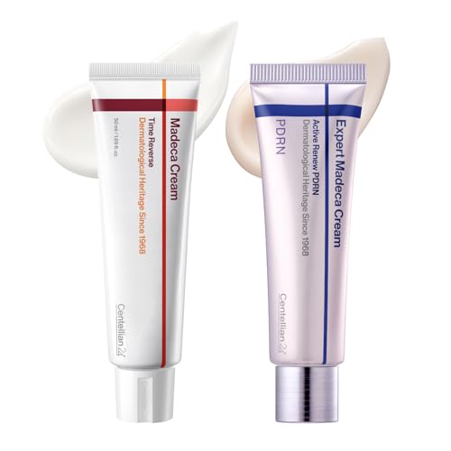 Image of CENTELLIAN 24 Madeca Cream Time Reverse & Active Renew PDRN Duo (2 x 1.69 fl oz) - Firming, Wrinkle care, Elasticity & Hydration with Centella, TECA PDRN & Hyaluronic Acid, Korean moisturizer