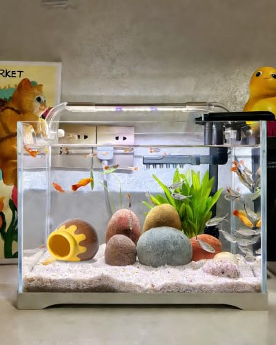 Image of Ceramic Aquarium Decor Cartoon Honey Design Betta Fish Tank Cave