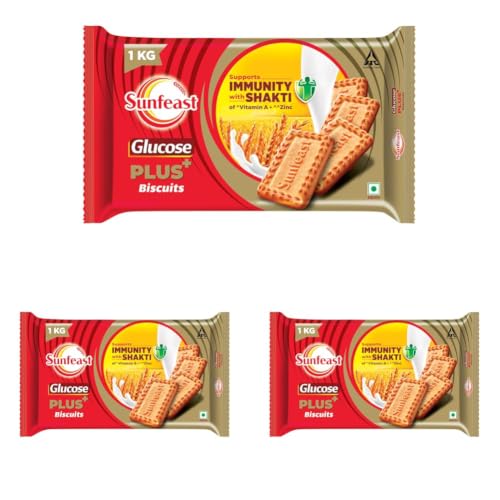 Image of Sunfeast Glucose Plus, 1 Kg (Pack of 3)