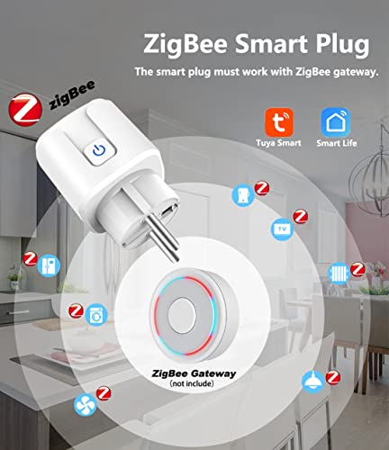 Prise connectée Alexa ZigBee 16A commande vocale et programmation domotique Smart Plug 2 Pack - 2