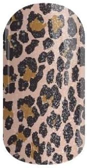 Jamberry Lacquer Strips Quick & Easy Nail Decal Design Fun & Trendy Nail Art Stickers Perfect for DIY Easy Nail Art (Leopard Chase)