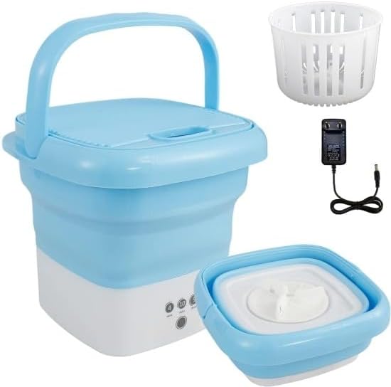 SeMi AuToMaTiC FoLdInG PoRtAbLe 9L SmAlL MiNi WaShInG MaChInE WiTh DrYeR DeEp CLeAnInG FoR UnDeRwEaR WaShINg MaChInE
