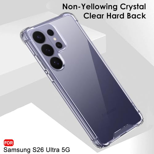 Image of TheGiftKart for Samsung S26 Ultra Case, Shockproof Clear Back Cover, Raised Bumps for Camera & Screen Protection, 360 Degree Protection Galaxy S26 Ultra Back Cover (PC & TPU, Transparent)