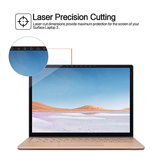 [2 pack]Megoo Tempered Glass Screen Protector For Microsoft Surface Laptop 3 (15 inch), Easy Installation, 2.5D Round, High Transparency Screen Protector - Thumbnail 7