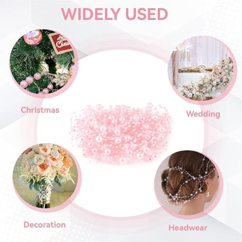 20 Deko,Rosa Schwimmende Kerzen Kunstperlen Perlenschnur Vasenfüller Wasserperlen Schwimmkerzen für Hochzeit DekoTischdekoration Valentinstag Braut Haarschmuck Heimdekoration 1,3 M Keine Kerzen