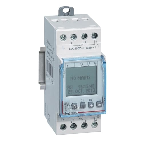 Interrupteur horaire programmable annuel 230V biphasé relais temporisé 16A