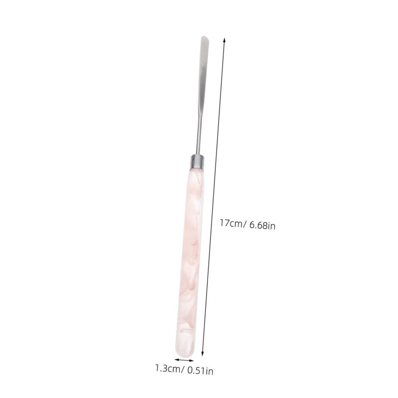 OHPHCALL Skin Care Tool 2pcs Metal Makeup Stirring Spatula Foundation and Cream Mixing Tool for Beauty Salons