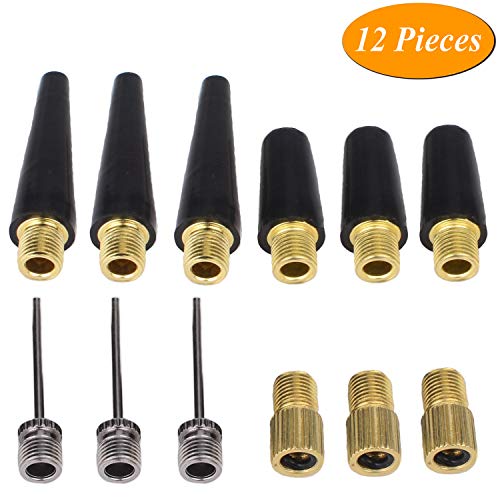 Kenkio 12 Pieces Ball Pump Needle Set Needle Nozzle Adapter Needle Inflator Kit
